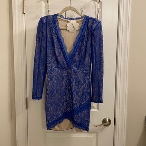 Long sleeve dress. XTAREN. Royal blue. Size: M